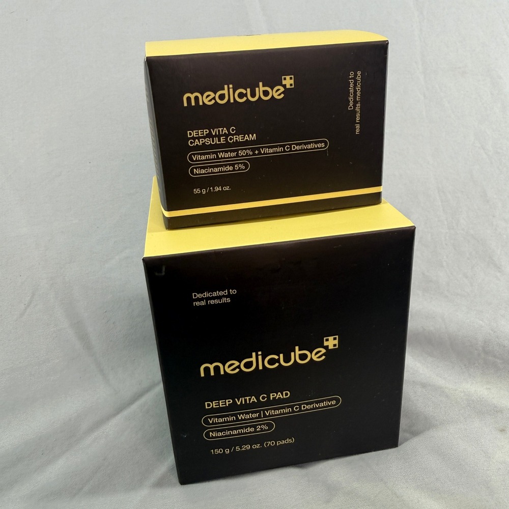Medicube Deep Vita C Set Capsule Cream 55g & Vita C Pads 70ct Niacinamide Korea